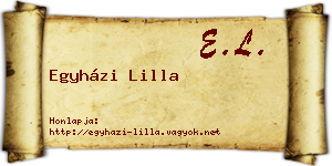 Egyházi Lilla névjegykártya